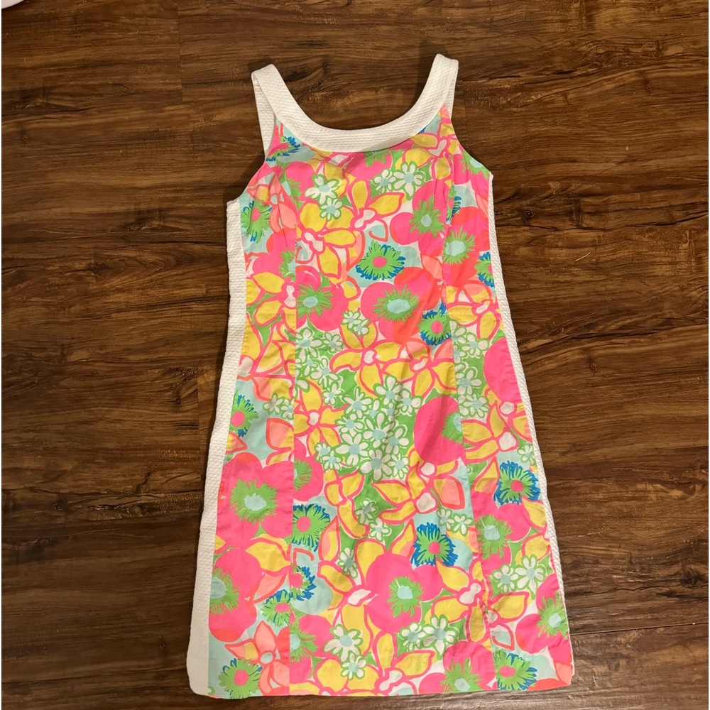 Lilly Pulitzer Floral Cotton Size 2 Dress Ice Cream Social Darcy Sleeveless